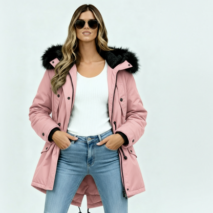 Women’s Winter Coat with Hood – Warm Insulated Long Jacket for Cold Weather