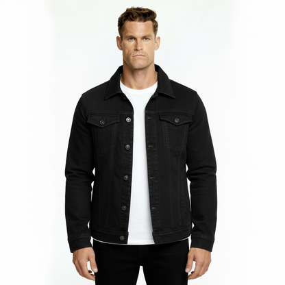 Men’s Classic Denim Jacket – Timeless Cotton Jean Jacket with Button Closure and Pockets