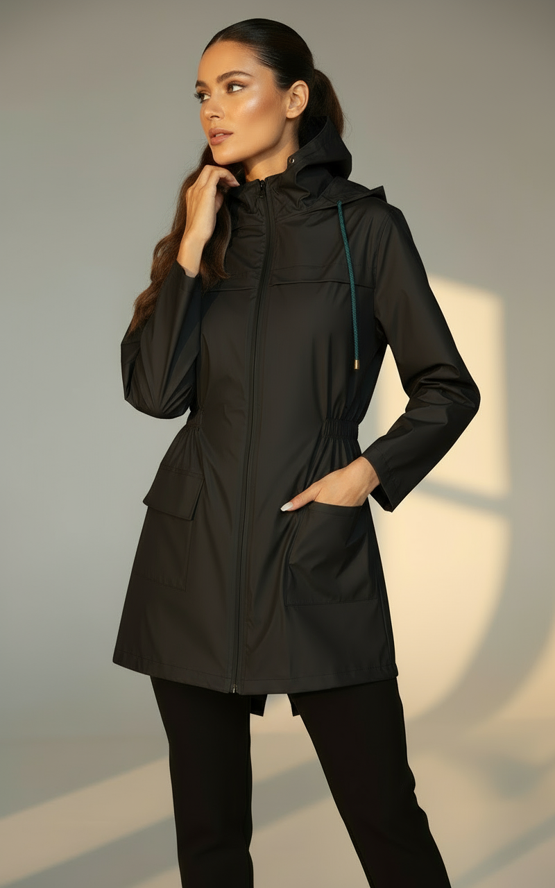 Women's Lightweight Raincoat with Hood | Waterproof Windbreaker