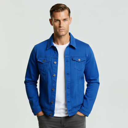 Men’s Lightweight Denim Jacket – Classic Button-Up Summer Jean Jacket