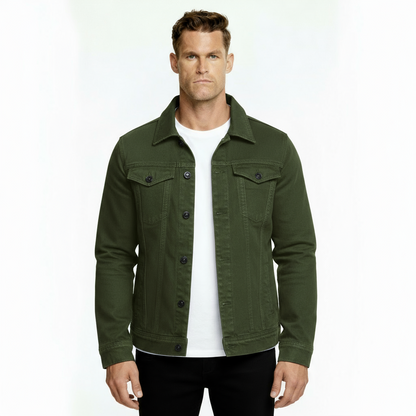 Men’s Classic Denim Jacket – Timeless Cotton Jean Jacket with Button Closure and Pockets