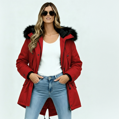 Women’s Winter Coat with Hood – Warm Insulated Long Jacket for Cold Weather