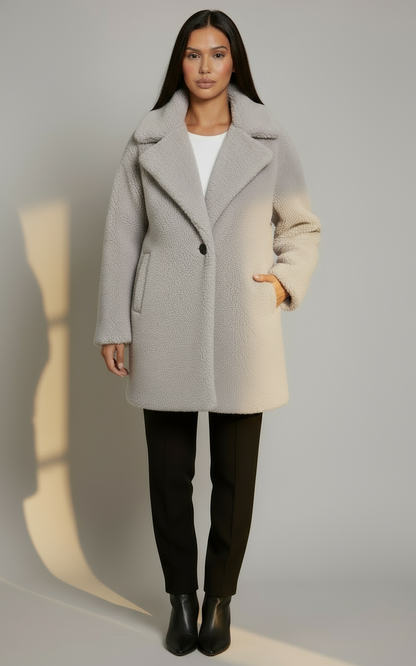 Classic Women's Teddy Coat | Warm Fuzzy Outerwear