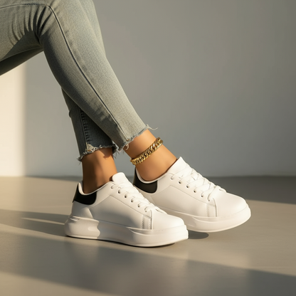 Women’s Orthopedic Sneakers – Leather, Lightweight, Slip-Resistant