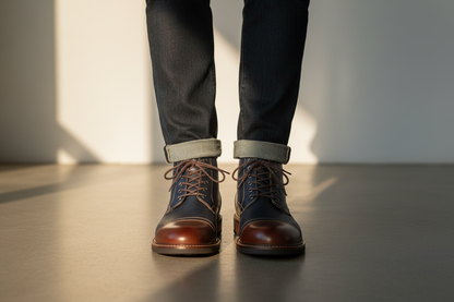 Men’s Oxford Leather Boots | Classic Lace-Up Dress Boots