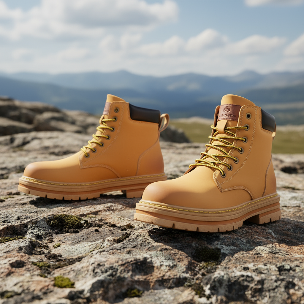 Men's Ankle Boots – Lace-Up with Rugged Sole