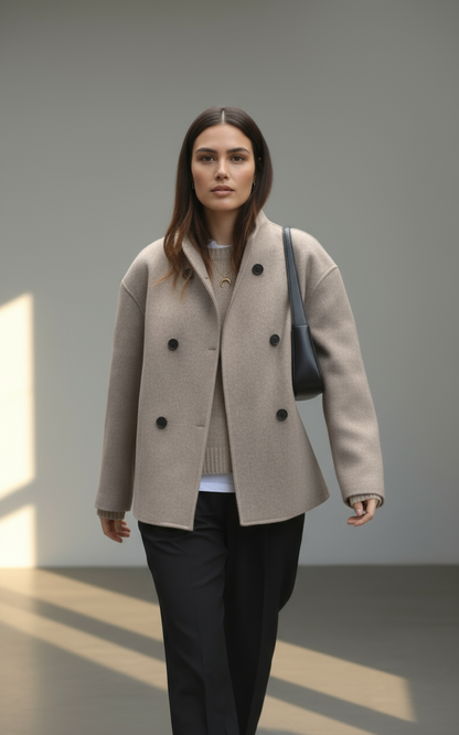 Trendy Women’s Midseason Jacket with Buttons | Lightweight Transitional Coat
