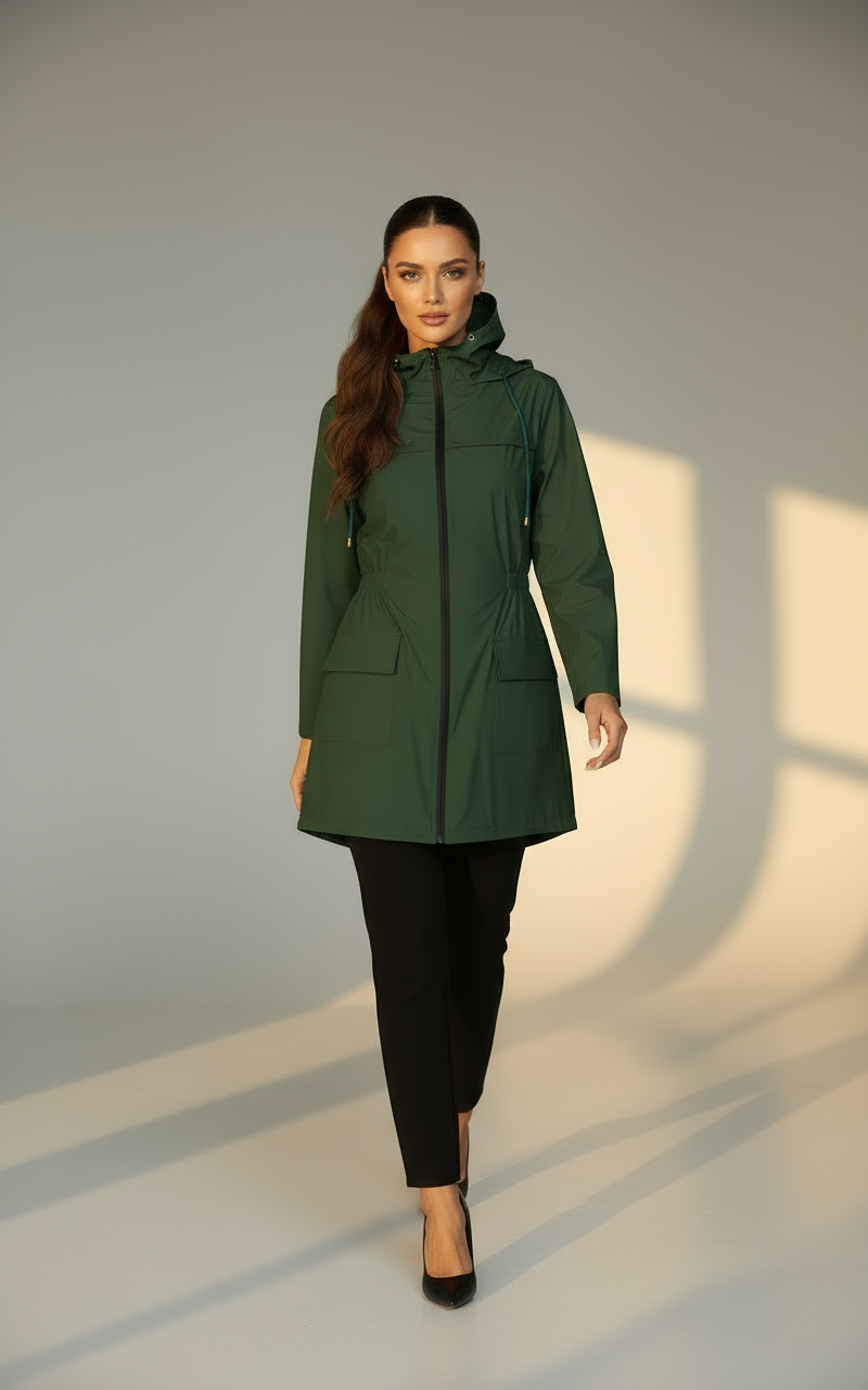 Women's Lightweight Raincoat with Hood | Waterproof Windbreaker