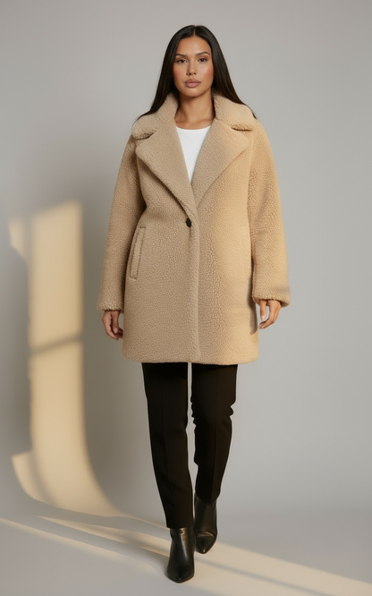 Classic Women's Teddy Coat | Warm Fuzzy Outerwear